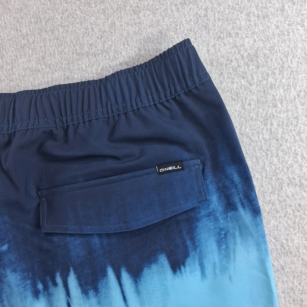 O'Neill Board Shorts Mens Size L Red White Blue Tie Dye Hyperfreak NEW